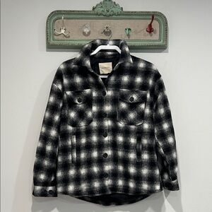 Thread & Supply Black and White Plaid Button Down Shirt